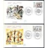 Francja 1981, EUROPA CEPT, taniec, muzyka, folklor. 2 FDC