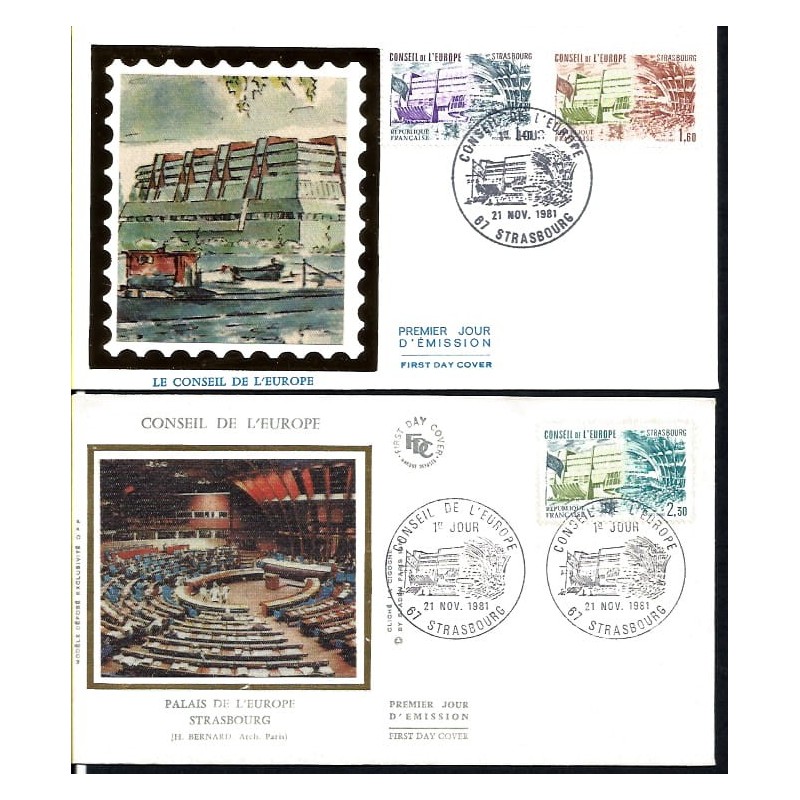 Francja 1981, Rada Europy. 2 FDC