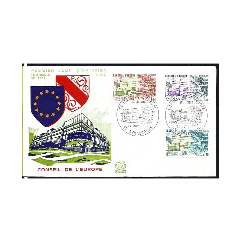 Francja 1981, Rada Europy. FDC