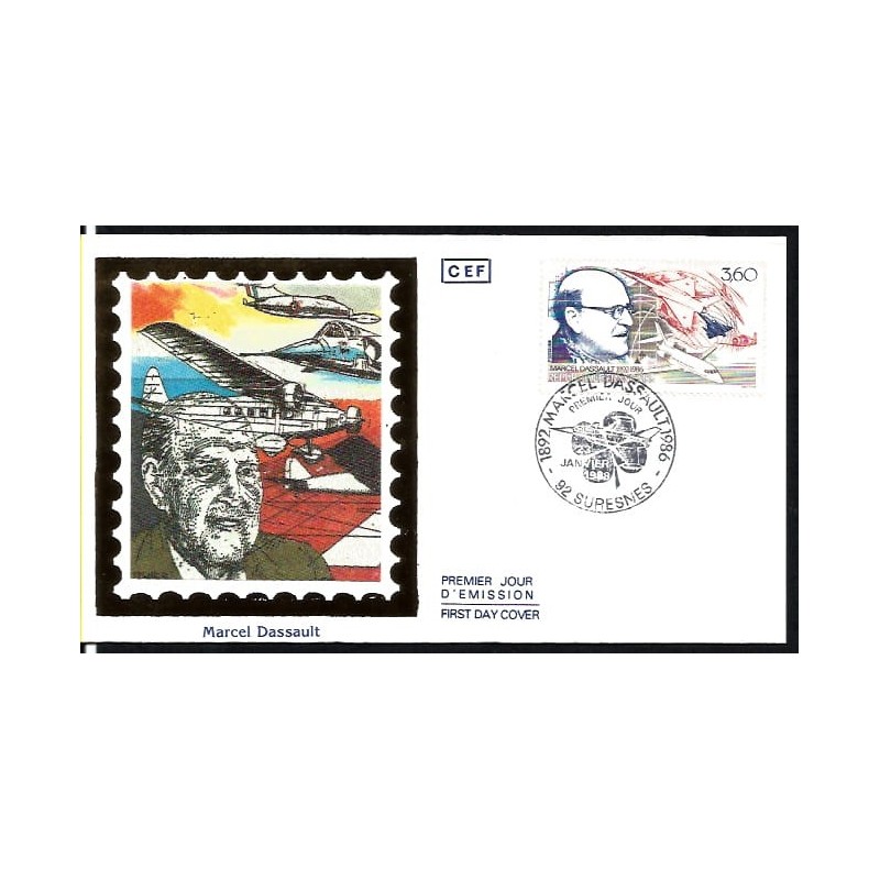 Francja 1986, M. Dassault, lotnictwo. FDC
