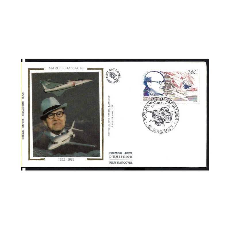 Francja 1986, M. Dassault, lotnictwo. FDC