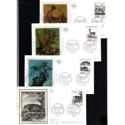 Francja 1988, Fauna, zwierzęta. 4 FDC