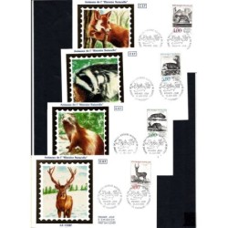 Francja 1988, Fauna, zwierzęta. 4 FDC