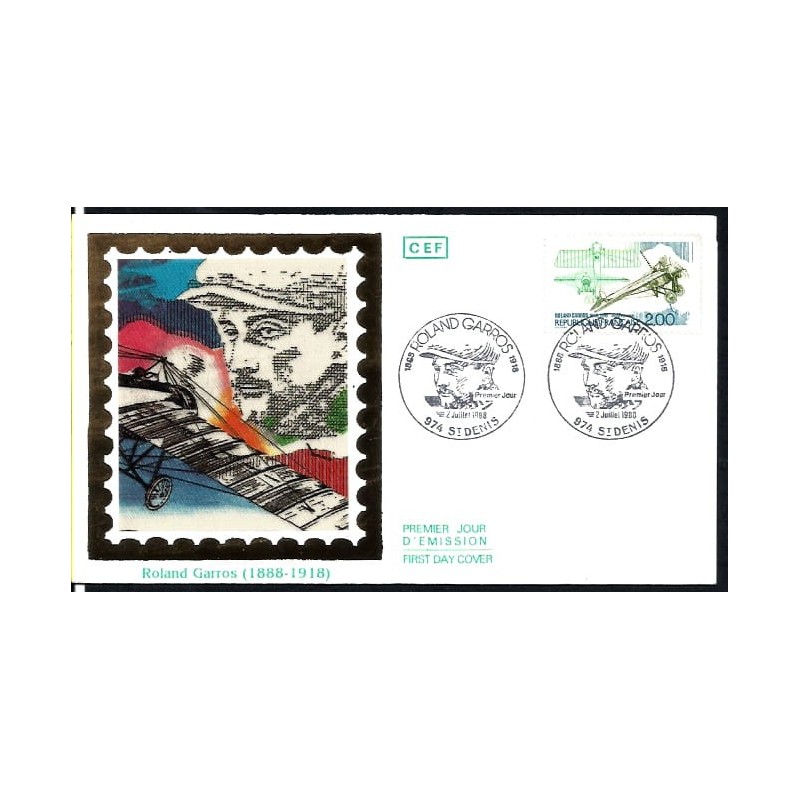 Francja 1988, R. Garros, lotnictwo. FDC
