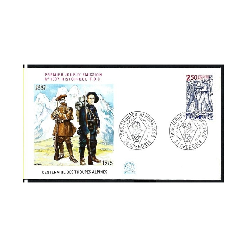 Francja 1988, Wojsko, piechota górska. FDC