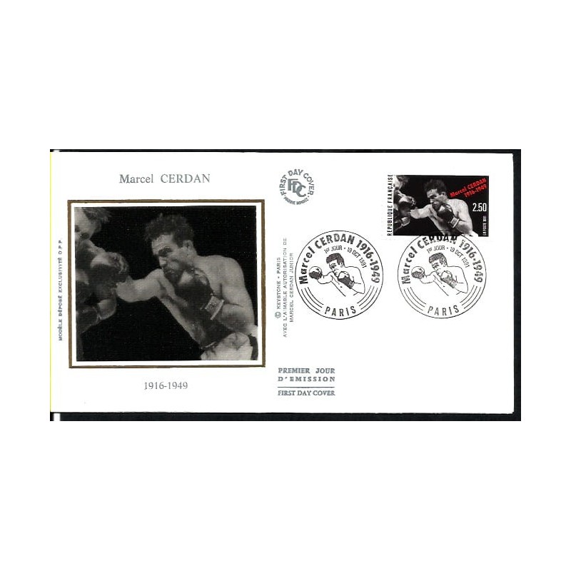 Francja 1991, Boks, M. Cerdan. FDC