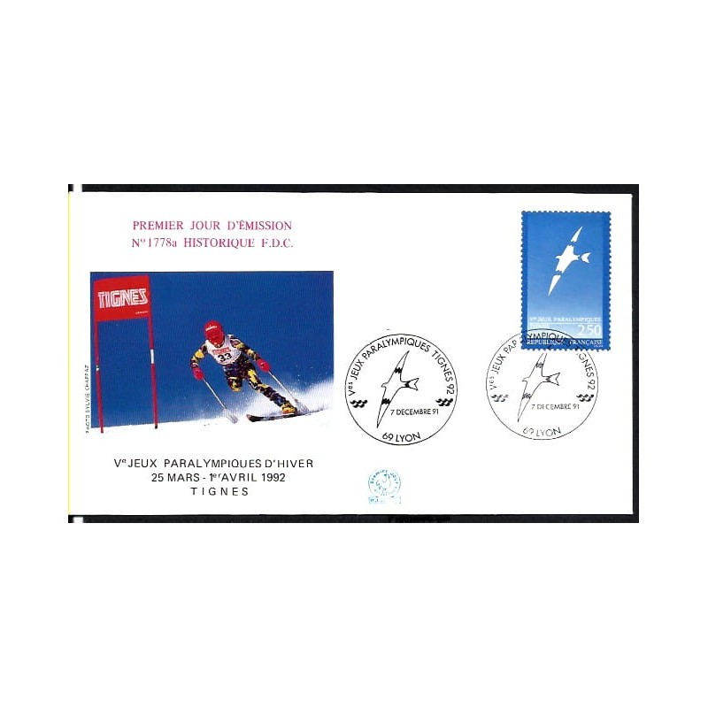 Francja 1991, Paraolimpiada zimowa. FDC