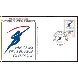 Francja 1991, Zimowe Igrzyska Albertville, płomień olimpijski. FDC