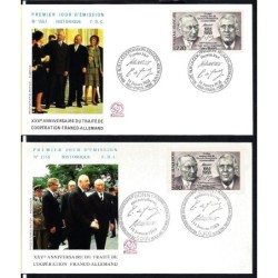 Francja i Niemcy 1988, Dyplomacja, de Gaulle Adenauer. 2 FDC