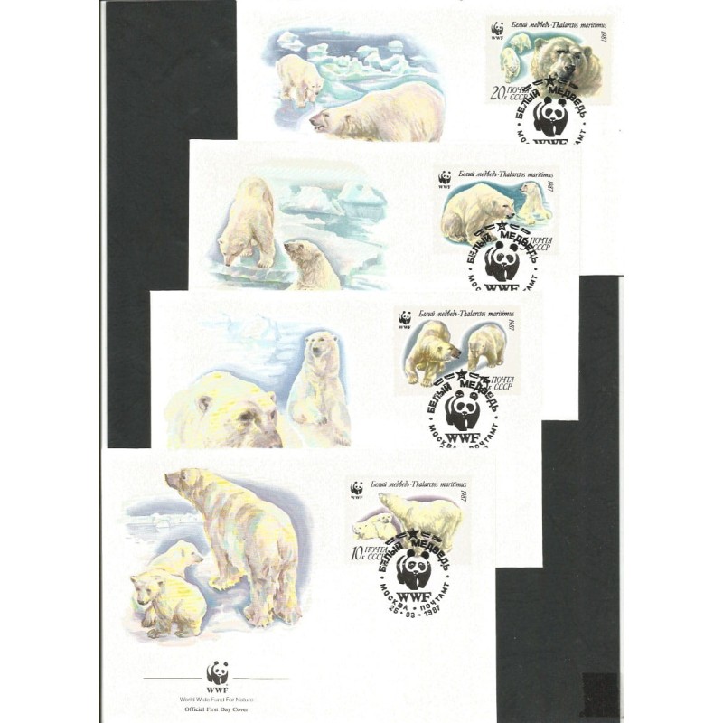 ZSRR 1987, WWF: Niedźwiedź polarny. FDC