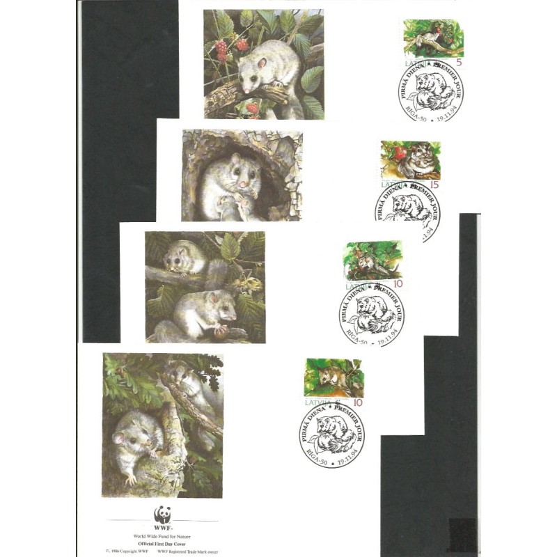 Łotwa 1994, WWF: Popielica. FDC