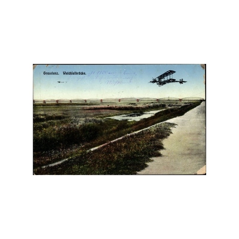 Grudziądz, most, samolot, obieg 1916