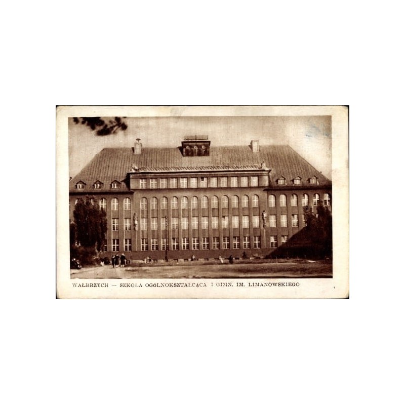 Wałbrzych, szkoła i gimnazjum, bez obiegu, 1957
