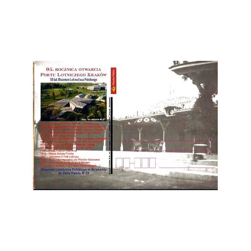 Kartka Kraków 2013, Lotnictwo, muzeum, port lotniczy, papież Jan Paweł II