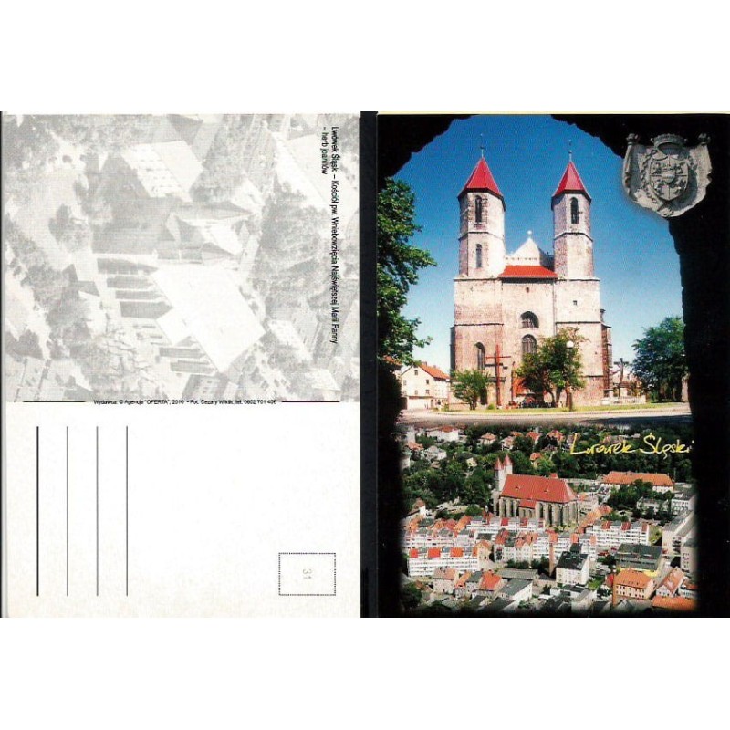 Lwówek Śląski, kościół pw. Wniebowzięcia, herb joanitów, 2010. Bez obiegu