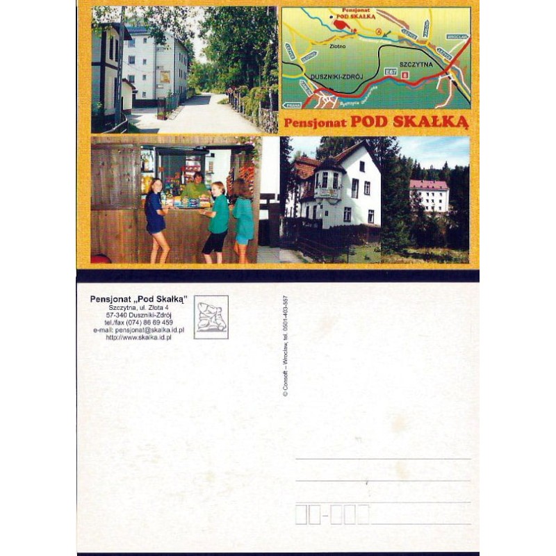 Szczytna, pensjonat pod Skałką, mapa. Bez obiegu