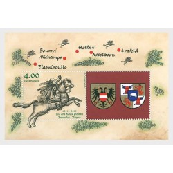 Luksemburg 2016, Poczta, mapa, szlak Bruksela Neapol **