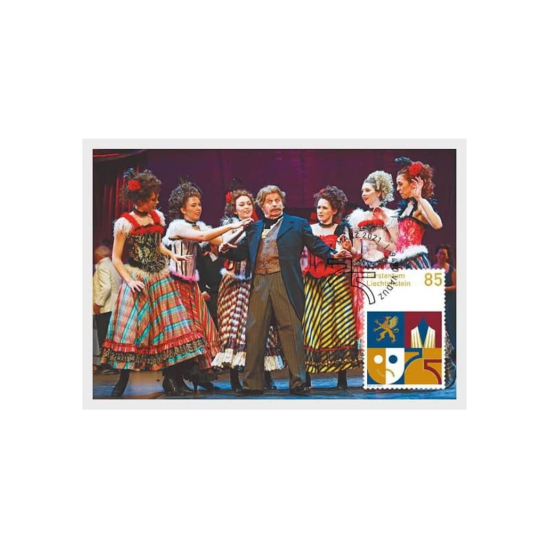 Liechtenstein 2021, Operetka Balzers, opera, teatr. Karty maksimum