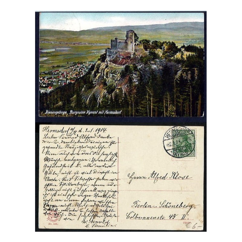Karkonosze, Zamek Chojnik, Jelenia Góra. Obieg 1914