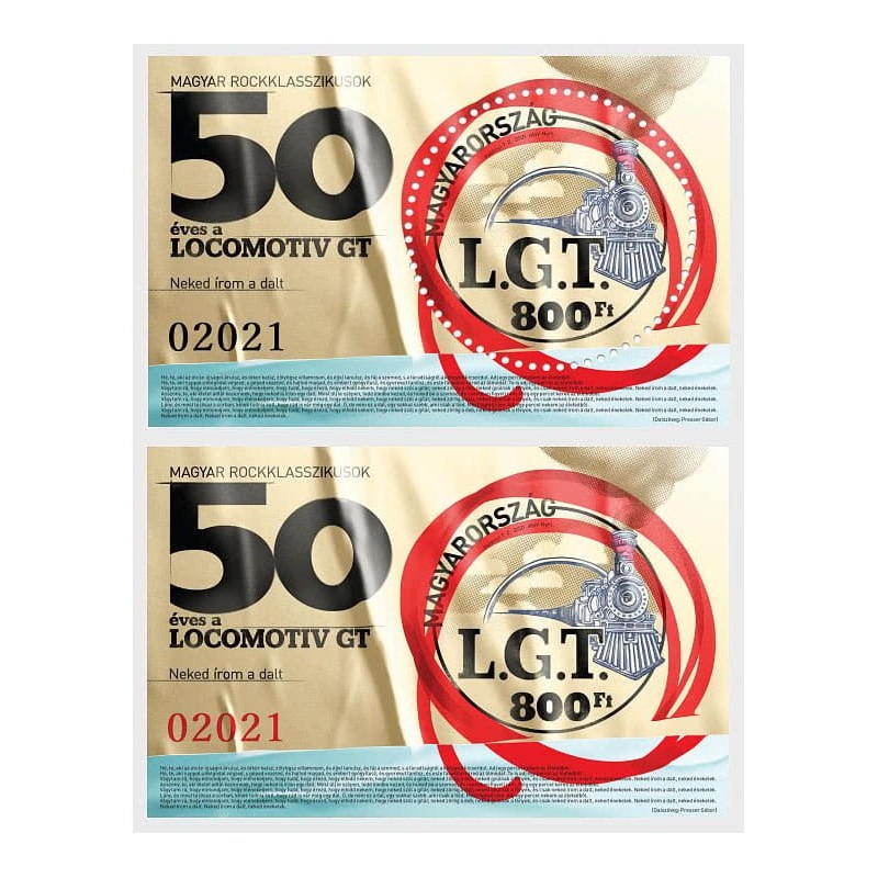 Węgry 2021, Muzyka, rock. Lokomotywa G.T. 2 odmiany: cięta i ząbkowana **