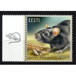 Estonia 2020, Zwierzęta: szczur. Margines **