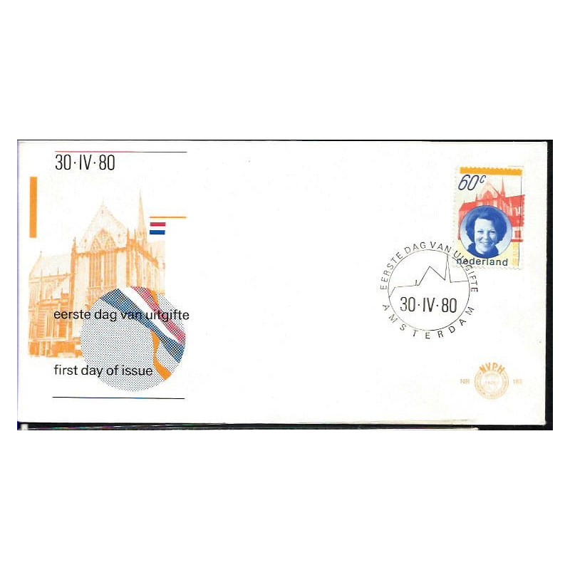 Holandia 1980, Królowa Beatrycze, inauguracja. FDC