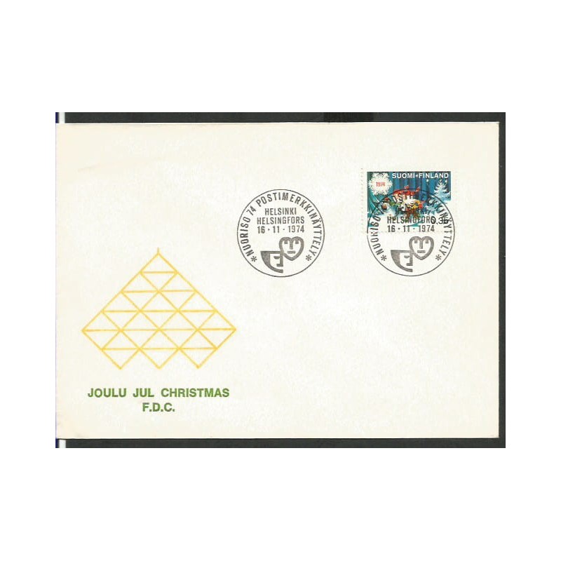 Finlandia 1974, Boże Narodzenie. FDC