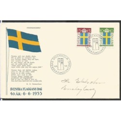 Szwecja 1955, Herby. FDC