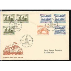 Szwecja 1956, Kolej. FDC