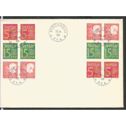 Szwecja 1966, Obiegowe. FDC