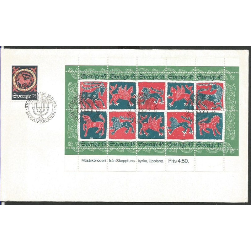 Szwecja 1974, Mozaika. FDC