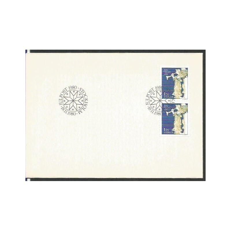 Szwecja 1980, Boże Narodzenie. FDC