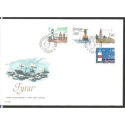 Szwecja 1989, Latarnie morskie. FDC