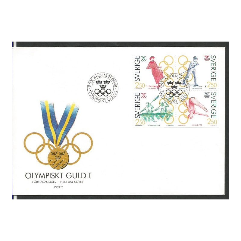 Szwecja 1991, Igrzyska olimpijskie, historia. FDC