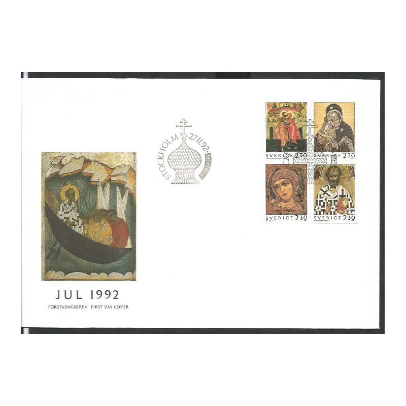 Szwecja 1992, Boże Narodzenie. FDC