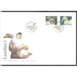 Szwecja 1995, Ptak kaczka. FDC