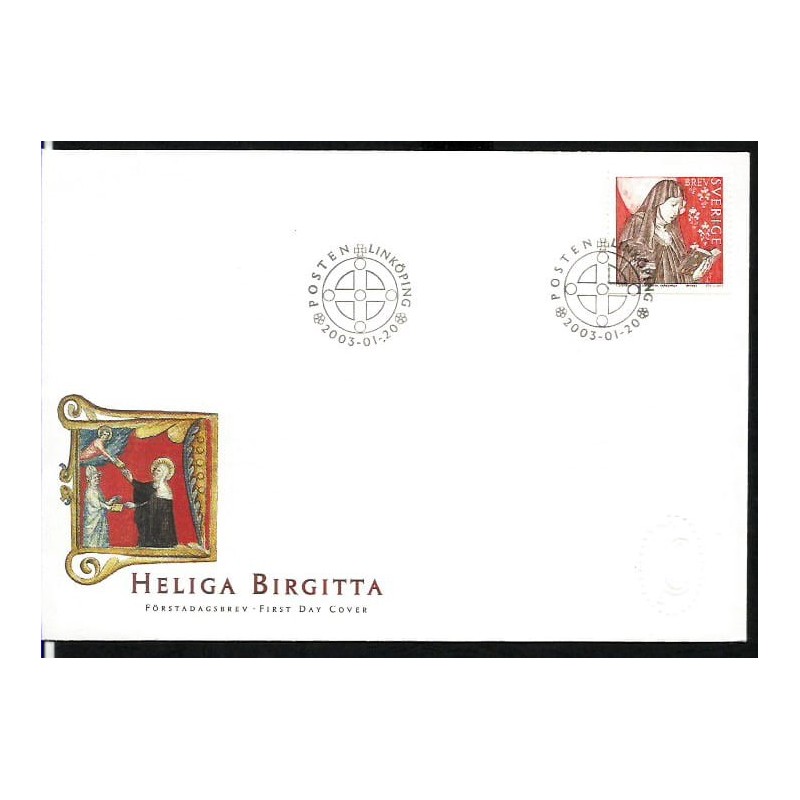 Szwecja 2001, Święta Brygida. FDC