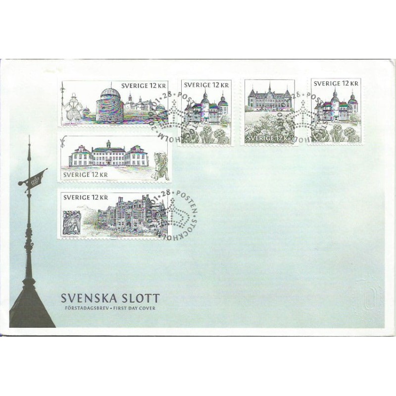Szwecja 2010, Zamki i pałace. FDC