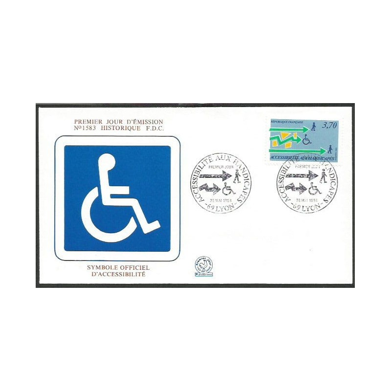 Francja 1988, Niepełnosprawność, medycyna. FDC