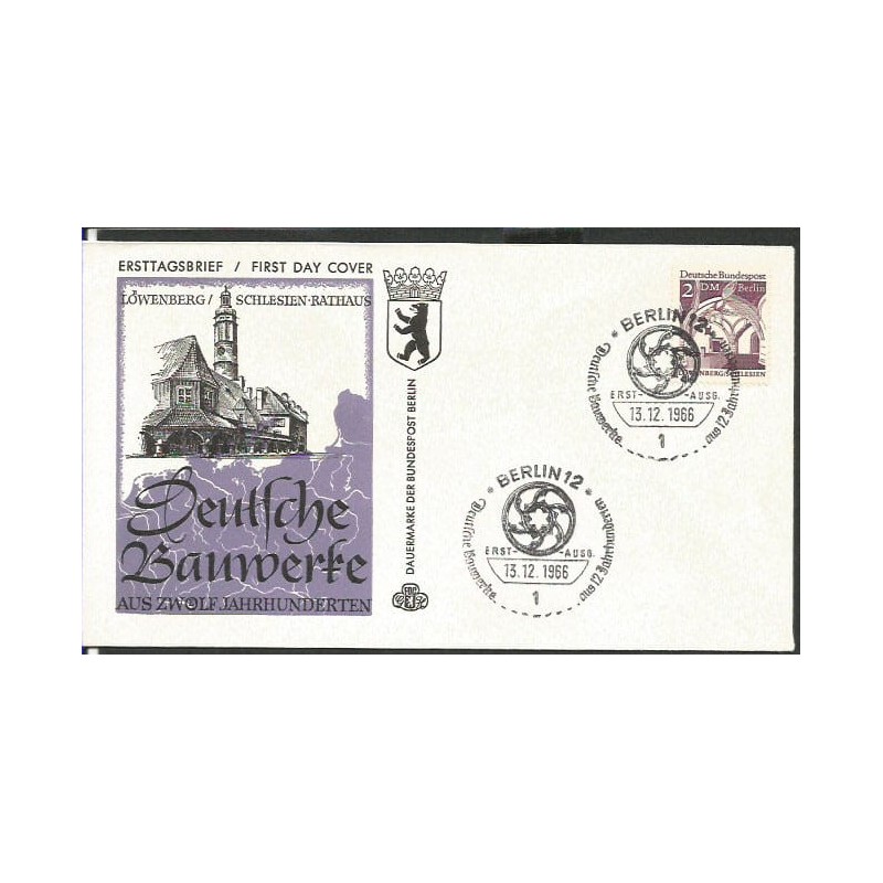 Niemcy 1966, Architektura niemiecka: Lwówek Śląski. FDC
