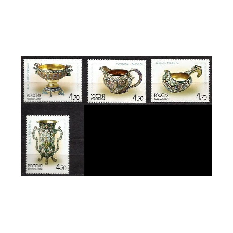 Rosja 2004, Srebra rodowe, naczynia **