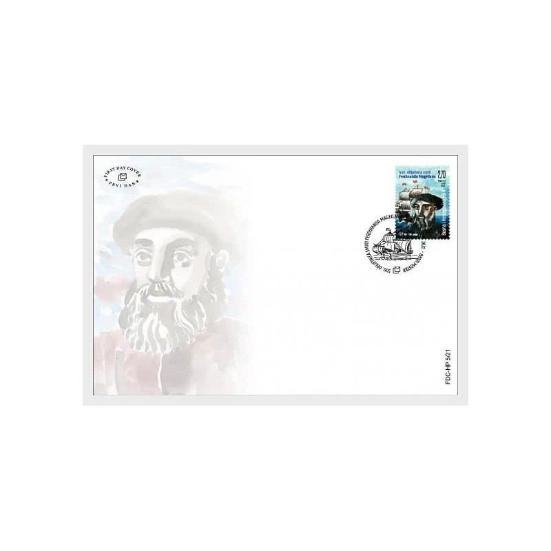 Bośnia 2021, F. Magellan, okręt, geografia, odkrycia. FDC