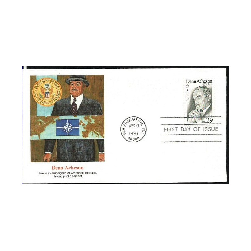 USA 1993, Dean Acheson. CZ. SŁANIA. FDC