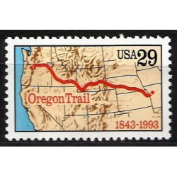 USA 1993, Szlak oregoński, mapa, Dziki Zachód **