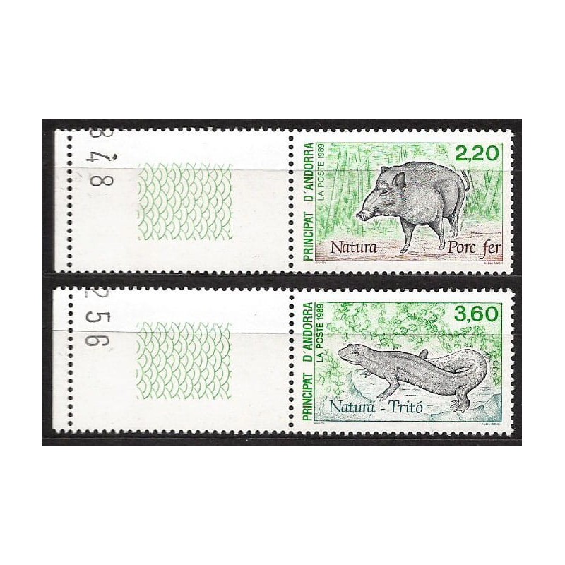 Andora Fr. 1989, Fauna: dzik i jaszczurka. Przywieszka **