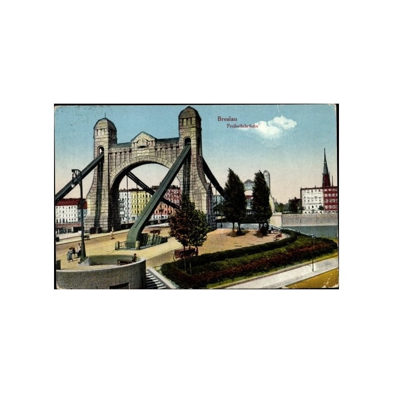 Wrocław, most Grunwaldzki. Obieg 1928