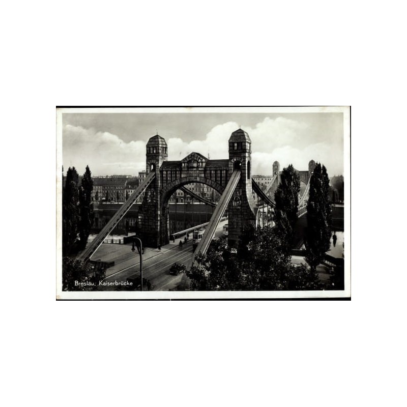 Wrocław, most Grunwaldzki. Obieg 1938