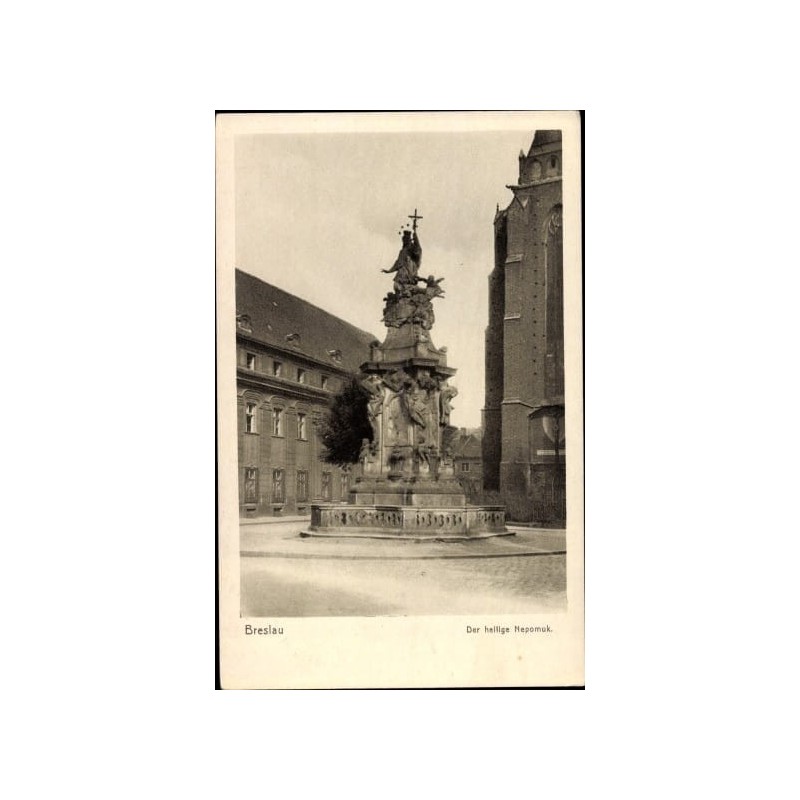 Wrocław, Św. Jan Nepomucen, pomnik, Ostrów Tumski. Bez obiegu