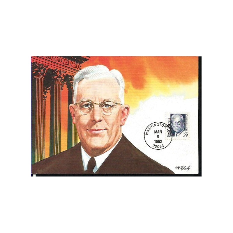USA 1992, Earl Warren. CZ. SŁANIA. Karta maksimum
