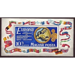 Węgry 1975, OBWE, polska flaga. Blok **